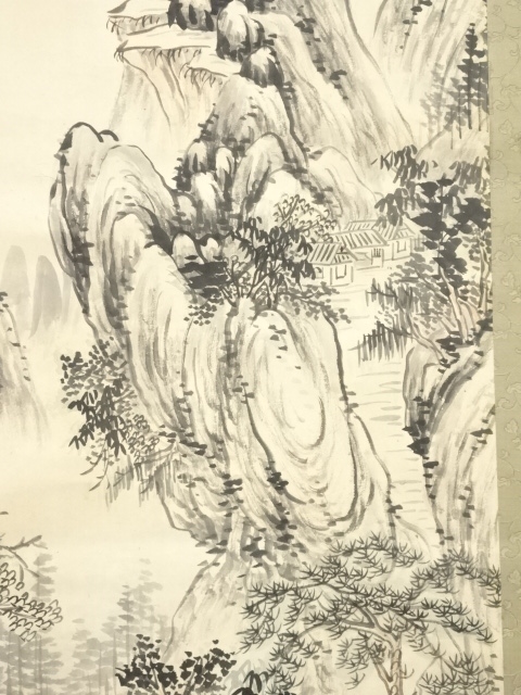 道具 ] - 道具 1861年 村山半牧筆 山水 肉筆紙本掛軸（保護箱